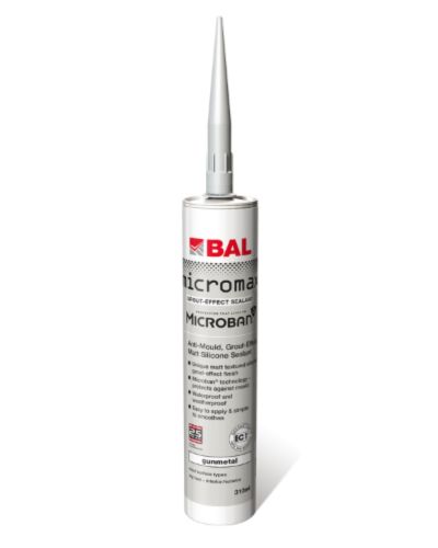 BAL Micromax Grout-Effect Silicone Sealant 310ml - Gunmetal