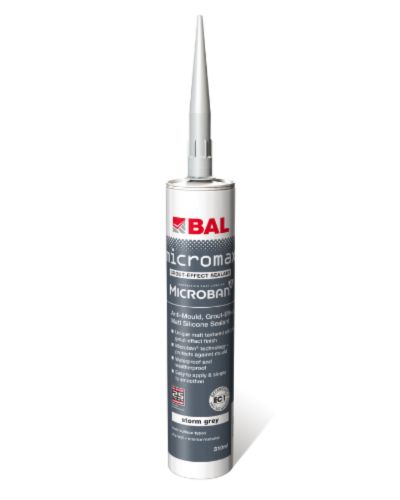 BAL Micromax Grout-Effect Silicone Sealant 310ml - Storm Grey