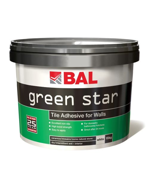 BAL Green Star Plus Ready Mixed Wall Tile Adhesive - 15kg