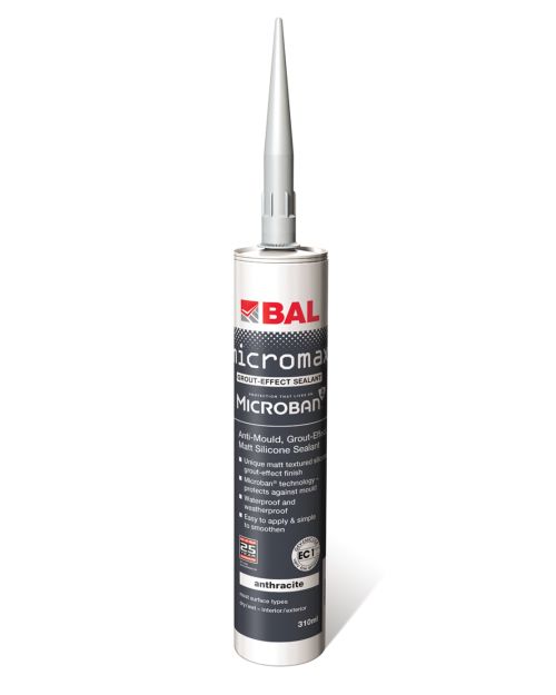 BAL Micromax Grout-Effect Silicone Sealant 310ml - Anthracite
