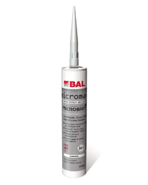 BAL Micromax Grout-Effect Silicone Sealant 310ml - Smoke