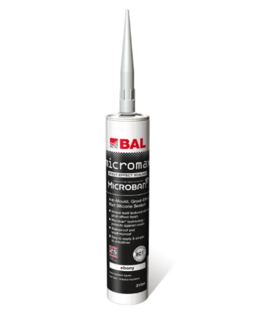 BAL Micromax Grout-Effect Silicone Sealant 310ml - Ebony