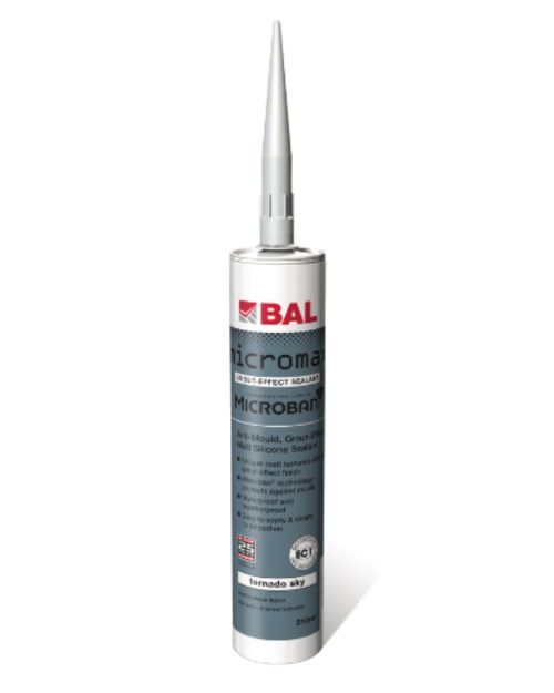 BAL Micromax Grout-Effect Silicone Sealant 310ml - Tornado Sky