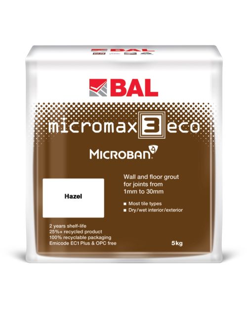 BAL Micromax3 Eco Wall & Floor Tile Grout 5kg - Hazel