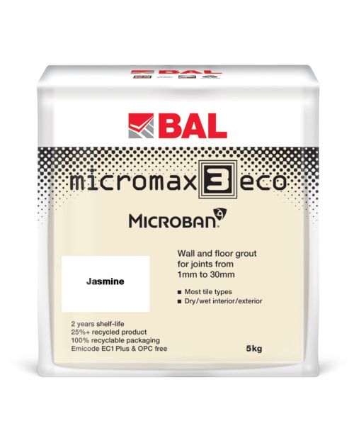 BAL Micromax3 Eco Wall & Floor Tile Grout 5kg - Jasmine