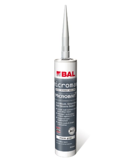 BAL Micromax Grout-Effect Silicone Sealant 310ml - Storm Grey