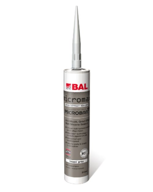 BAL Micromax Grout-Effect Silicone Sealant 310ml - Taupe Grey
