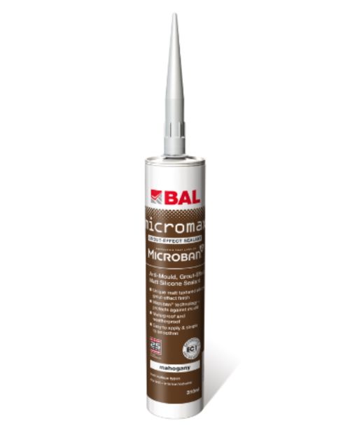 BAL Micromax Grout-Effect Silicone Sealant 310ml - Mahogany