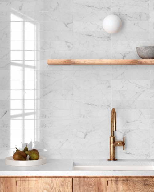 Blenheim Carrara Flat Gloss Wall - 300 x 75mm