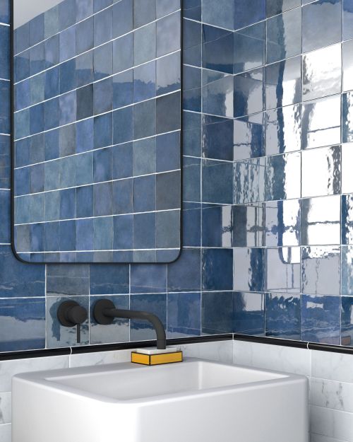 Maison Colonial Blue - 132 x 132mm
