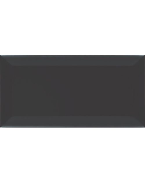 Metro Bevel Black Gloss - 200 x 100mm
