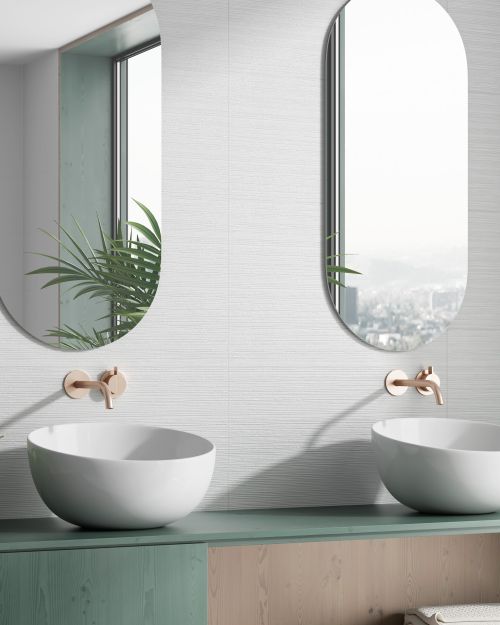 Verbier White Line Décor - 595 x 295mm