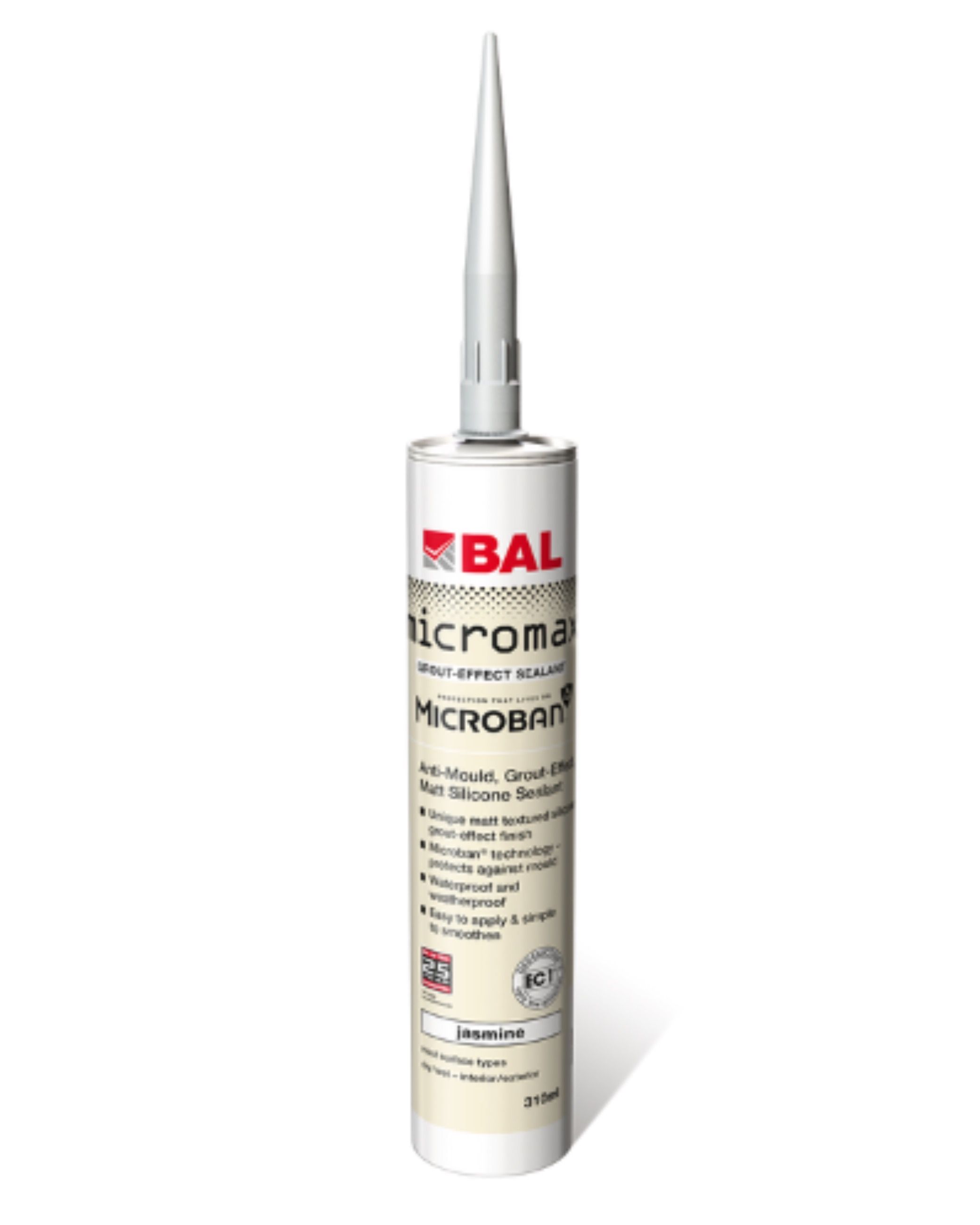 BAL Micromax Grout-Effect Silicone Sealant 310ml - Jasmine