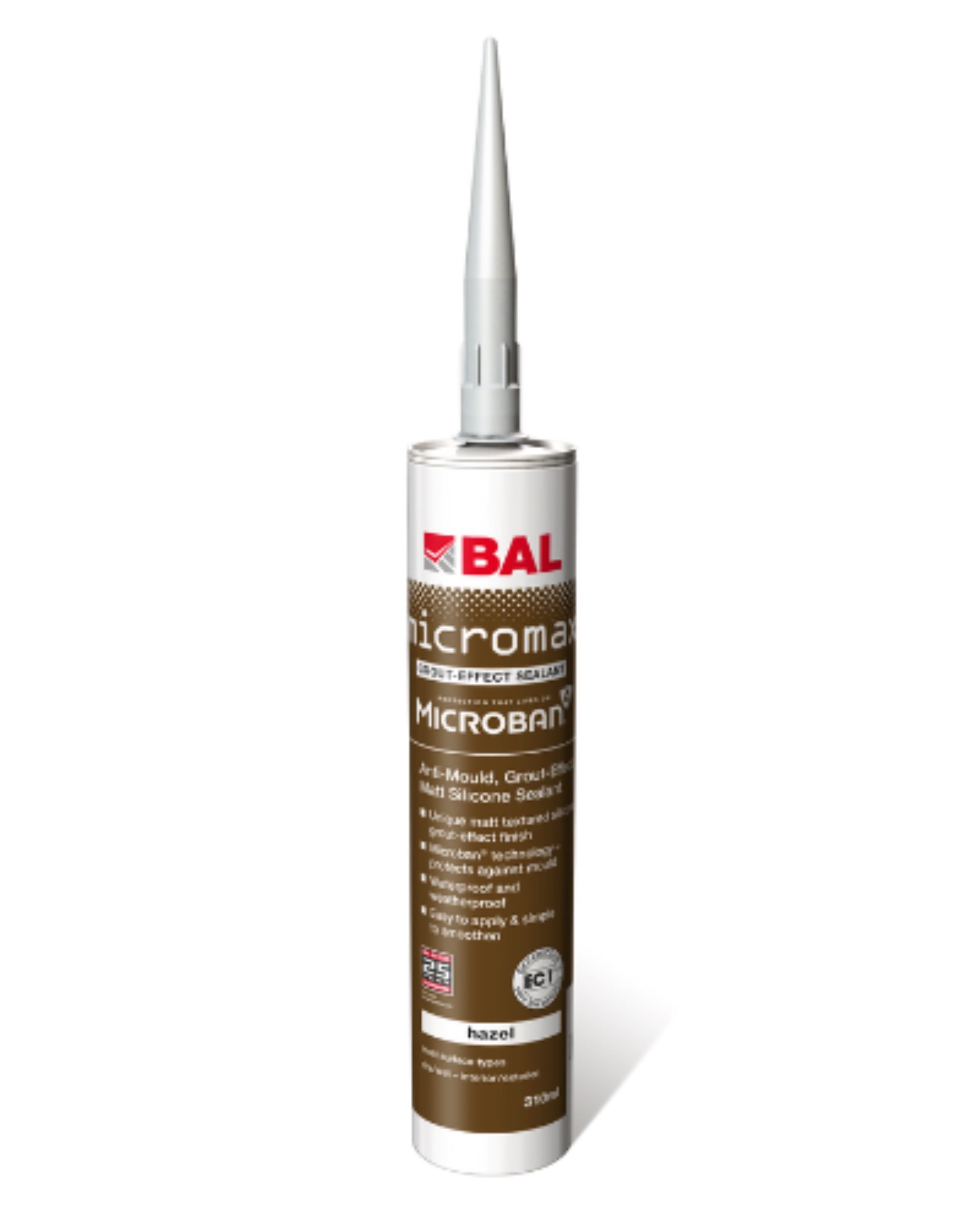 BAL Micromax Grout-Effect Silicone Sealant 310ml - Hazel
