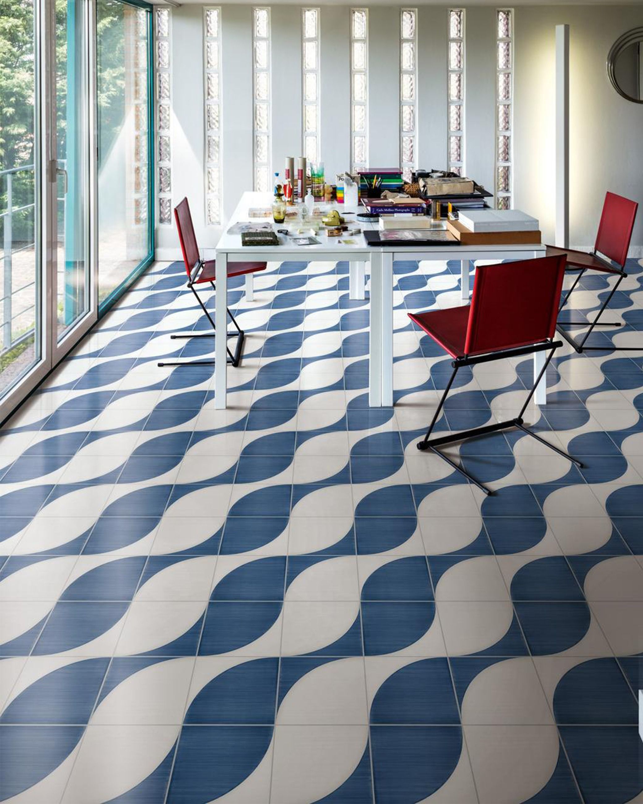 Cabana Blue Décor 2B - 200 x 200mm