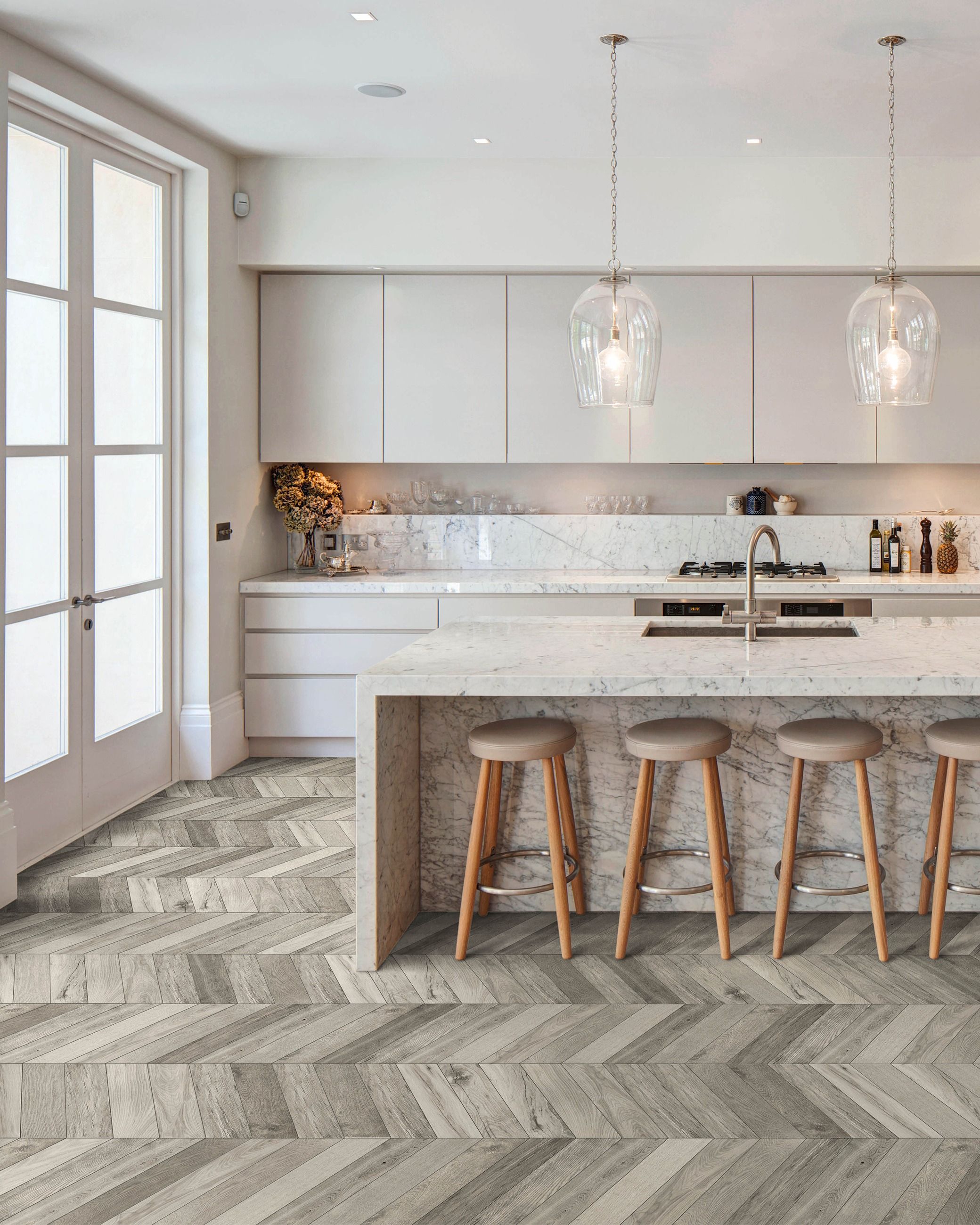 Chev Wood Grey - 540 x 110mm