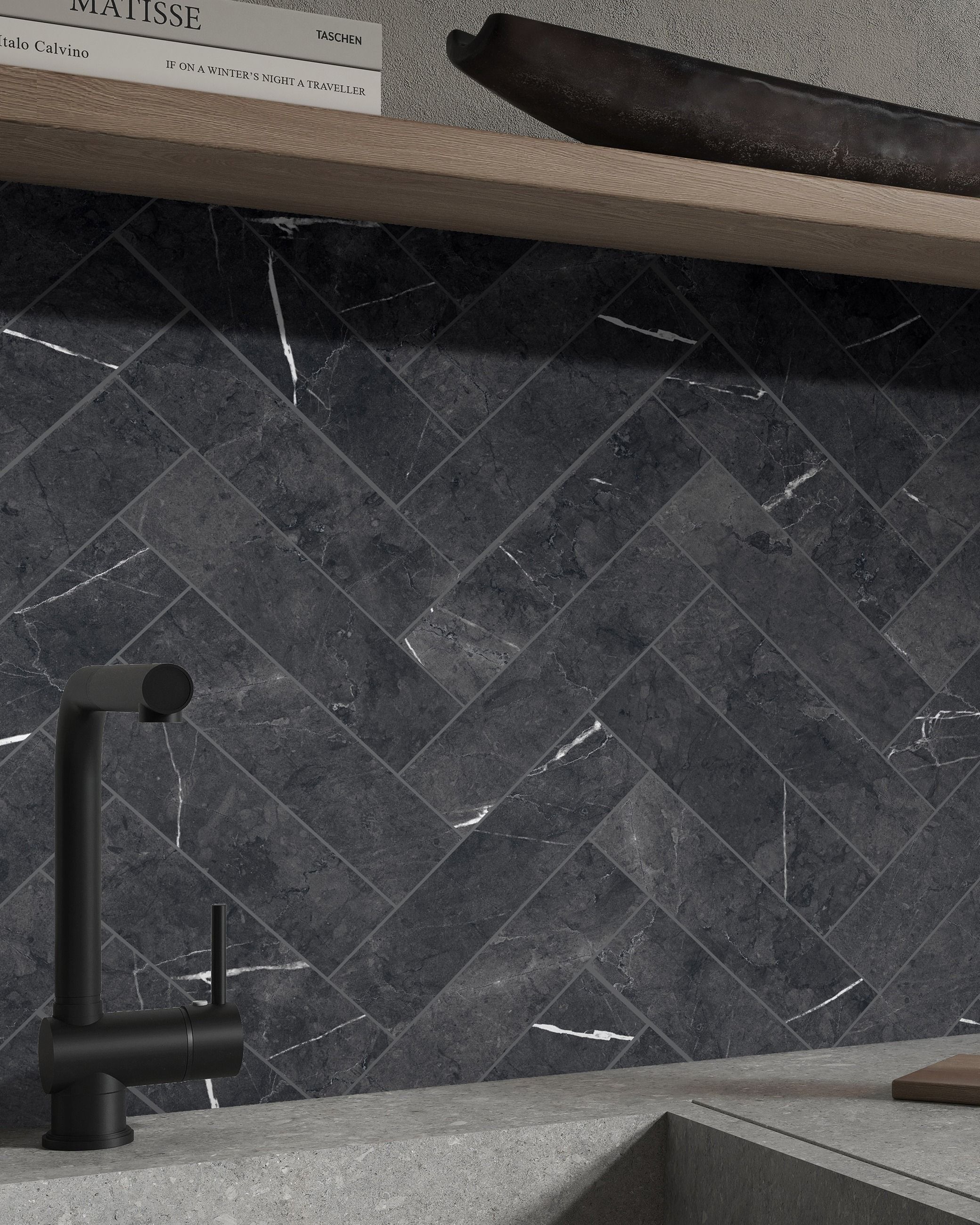 Celestia Nero - 300 x 75mm
