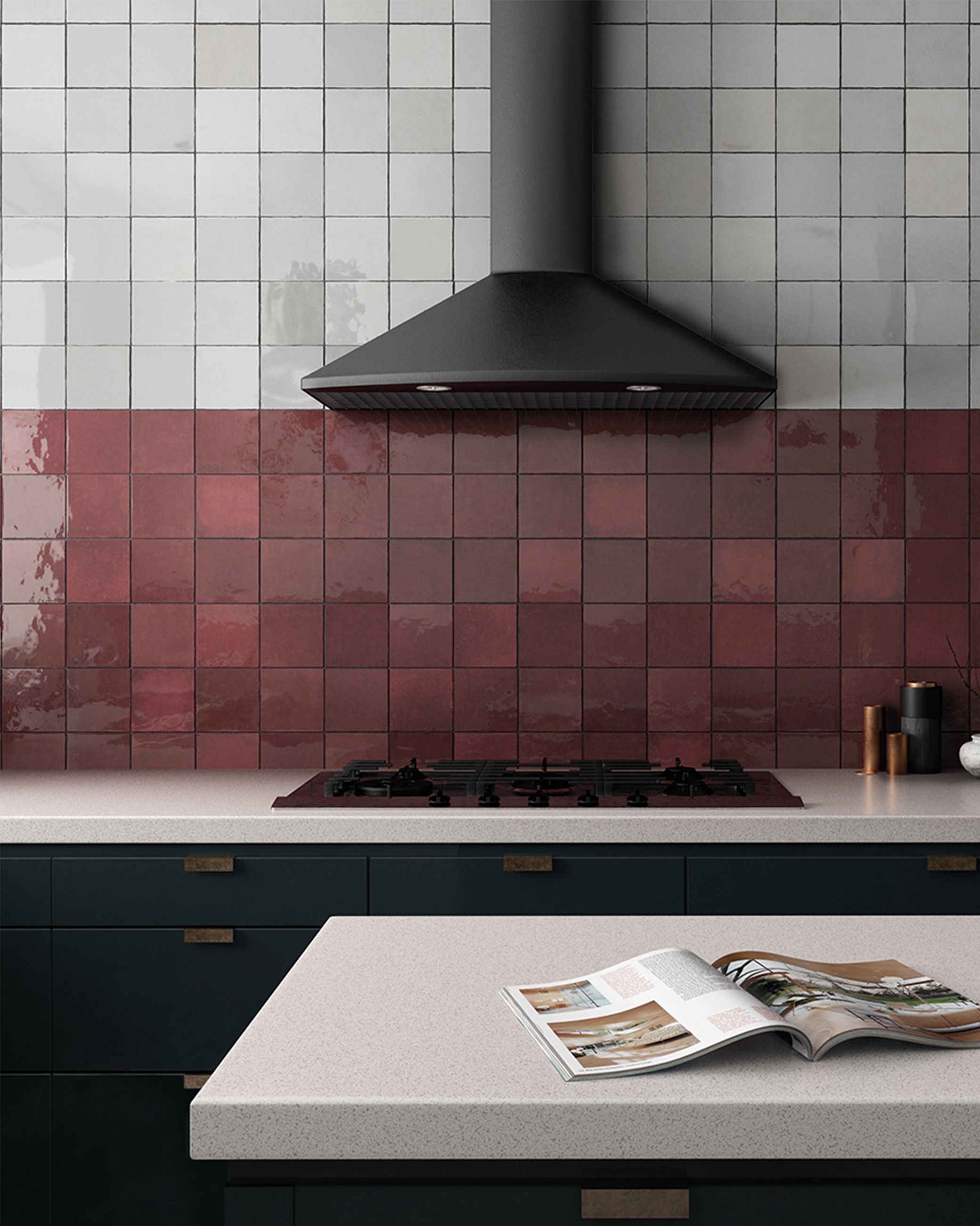 Maison Burgundy - 132 x 132mm