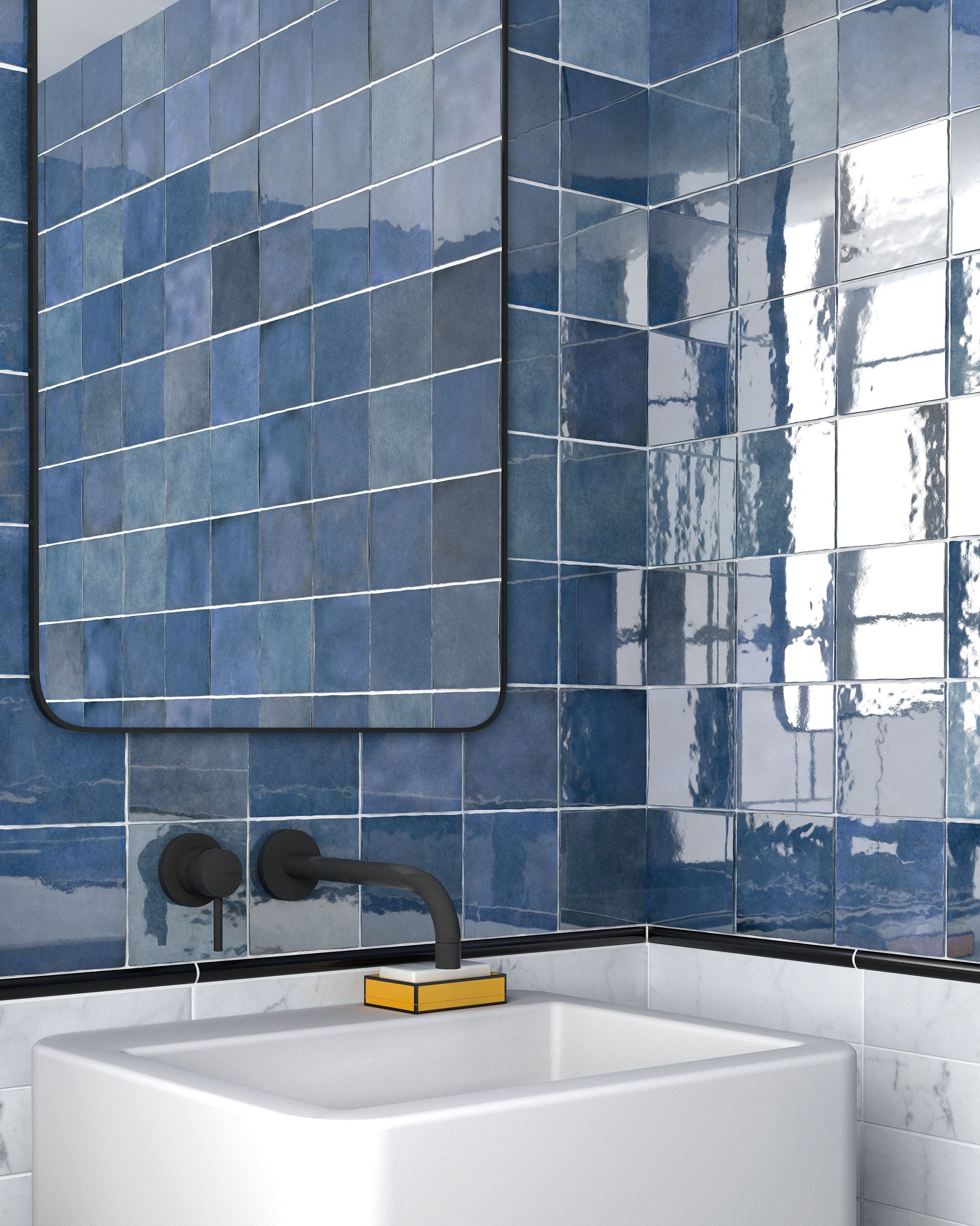 Maison Colonial Blue - 132 x 132mm