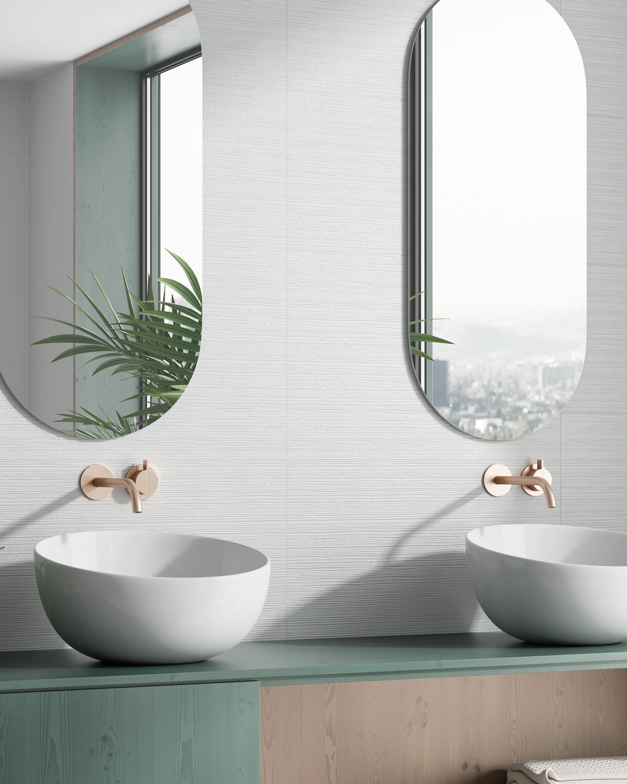 Verbier White Line Décor - 595 x 295mm