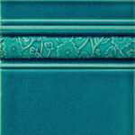 Burleigh Calico Deluxe Skirting Turquoise - 240 x 350mm